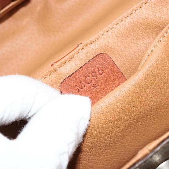 CELINE Macadam Canvas Hand Bag PVC Leather Brown Gold Auth 153900 - Picture 12 of 16